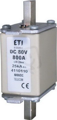 Nožová pojistka NH 00/K gR 160A/80V DC ETI 004110101