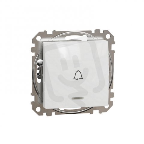 Sedna D/E Tlačítko 1/0So 'zvonek' orientační kontrolka Bílá SCHNEIDER SDD111131L