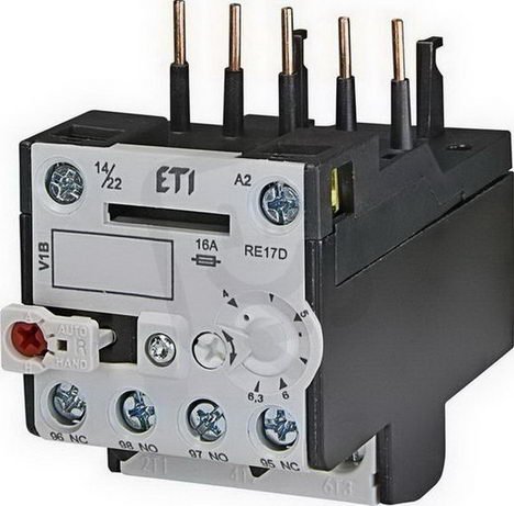 Nadproudové relé RE17D-6,3 1xNO+1xNC 4,0-6,3A pro CEC07-CEC016 ETI 004641407