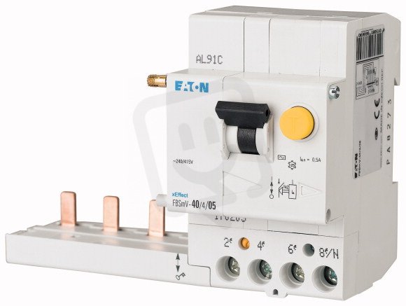 FBSmV-40/4/1-S Chráničový modul pro FAZ typ S 4-pólový 40A 1A 5kA Eaton 170156