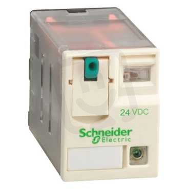 Schneider RXM2AB2BD Miniaturní 2P, 12 A, 24 V DC s LED (obj.množství 10 ks)