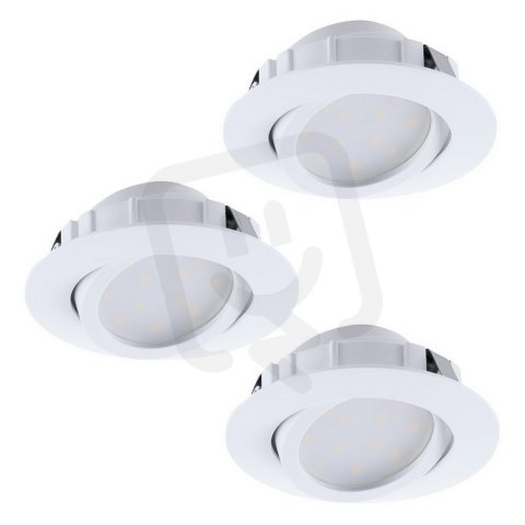 Zápustné svítidlo PINEDA SET 3XLED d84 bílá 14,7W IP20 EGLO 95851