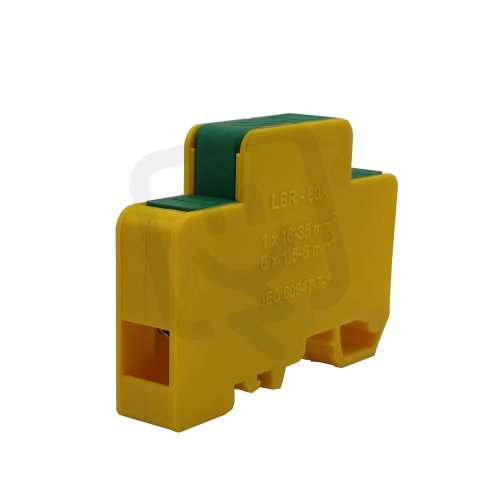 Distribuční blok DTB 35/6x6 žluto-zelený ELEKTRO BEČOV UB356.24