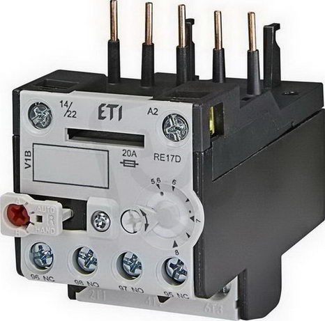 Nadproudové relé RE17D-8,0 1xNO+1xNC 5,6-8,0A pro CEC07-CEC016 ETI 004641408