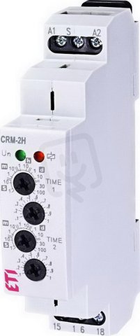 Relé s funkcí cyklovače CRM-2H, 1xCO,16A, 12-240V AC/DC ETI 002470003