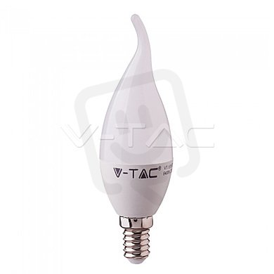 LED žárovka V-TAC 5.5W E14 Plastic Candle Flame 4000K VT-258