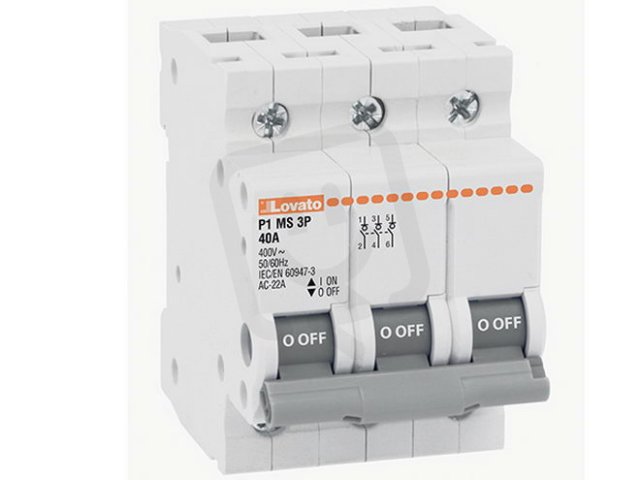 Lovato P1MS3P040 Modulární odpínač - 3P 40A