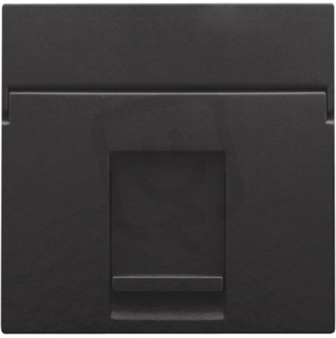 Středový kryt datazásuvky 1xRJ-BAKELITE PIANO BLACK NIKO 200-65100