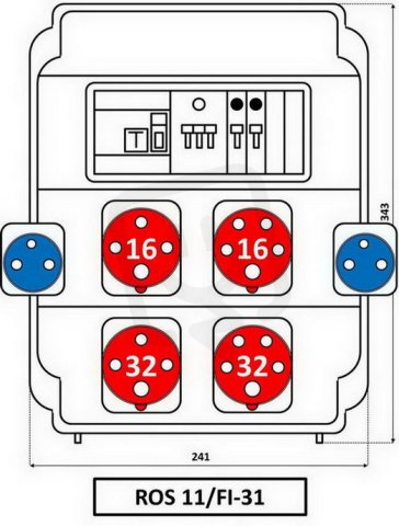 ROS 11/FI-31 Zásuvková rozvodnice 1x3253