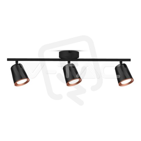 3 x 6W LED Wall Lamp Natural White Black