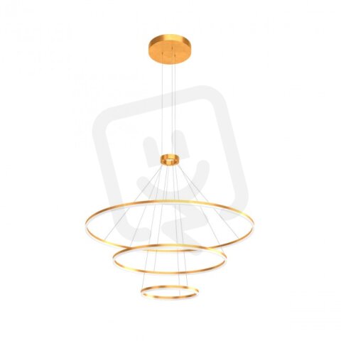 Závěsné svítidlo ORBIT SU LED 150W D1200+800+400 4000K BRASS-TRIAC 01-2482-TRIAC