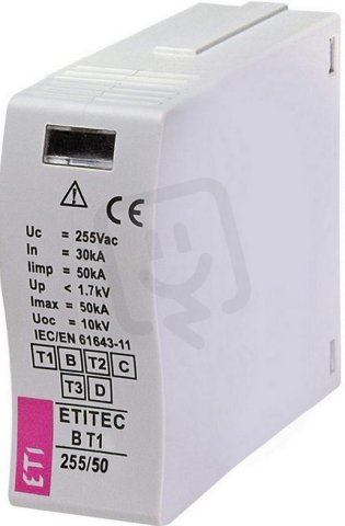 ETI Modul svodiče přepětí MOD.ETITEC B T12 255/50,25kA, 60kA, 12,5kA, 255V AC