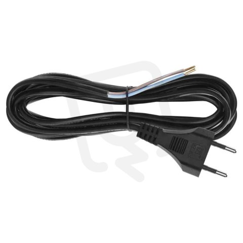 Přívodní kabel FLEXO H03VVH2-F 2x0,5C s euro vidlicí 0,5m černá PVC