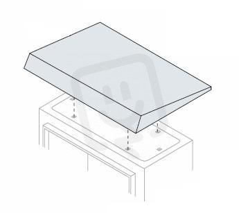 Stříška 800x300mm (šxh) SR RAL7035 ABB TT8030K