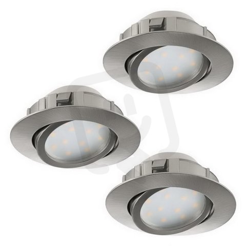 Zápustné svítidlo PINEDA SET 3XLED d84 matný nikl 14,7W IP20 EGLO 95853