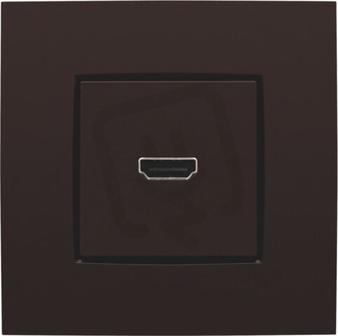 Zásuvka HDMI-šroubový konektor-DARK BROWN NIKO 124-69416