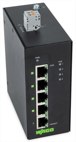 Průmyslový switch ECO, 5 portů 1000Base-T, 4x Power over Ethernet