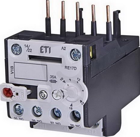 Nadproudové relé RE17D-15 1xNO+1xNC 10,0-15,0A pro CEC07-CEC016 ETI 004641411