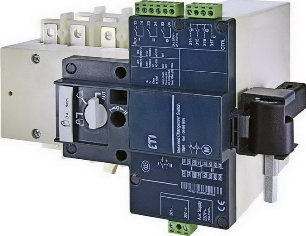 Motorový přepínač MLBS CO, 4p,100A, 230V AC, I-0-II ETI 004661654