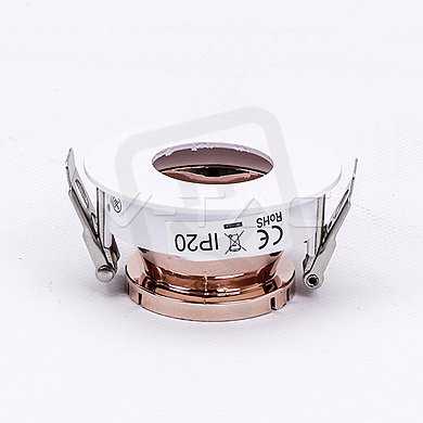 GU10 Fitting White+Rose Gold Round,  VT-