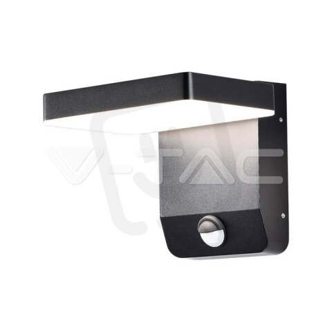 17W LED Wall Light Sensor Black Body Squ V-TAC SKU2949