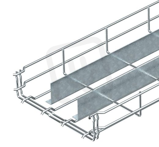 OBO GRM-2T 55 400 G Mřížový žlab GRM se 2 přepážkami 55x400x3000 Ocel