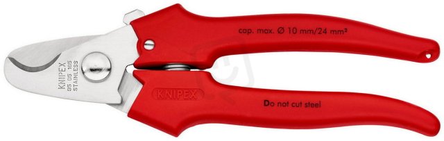 Kabelové nůžky Rukojeti přestříkány umělou hmotou 165 mm KNIPEX 95 05 165 SB