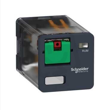 Schneider RUMC21B7 Univerzální 2P pin, 10 A, 24 V AC, test. tl.