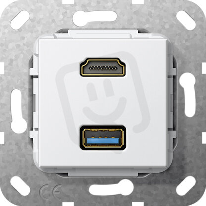 HDMI USB 3.0 A G-Ch vložka čistě bílá GIRA 567803