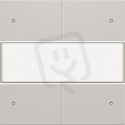 Středový kryt 4xbezpot.tlačítko 24V+LED/LABEL-LIGHT GREY NIKO 102-40350