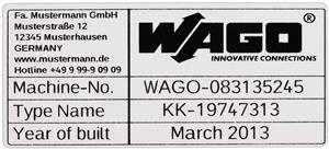 Typové štítky 70x33 mm stříbrná WAGO 210-802