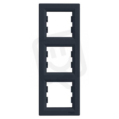 Asfora Krycí rámeček trojnásobný vertiální, antracit SCHNEIDER EPH5810371