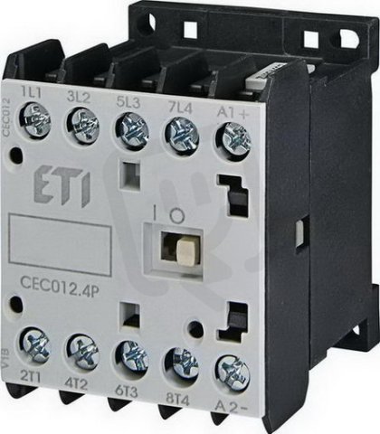 Miniaturní stykač ETI CEC012.4P-230V-50/60Hz 4p 4xNO 22A(AC1)/12A(AC3 400V)