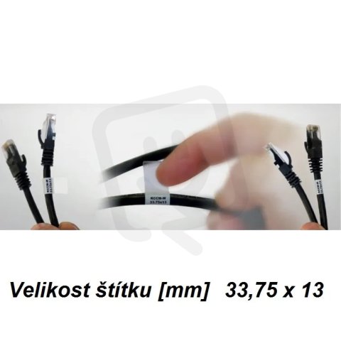 Štítek na kabel KCCM-W 33,75x13 bílý bez popisu 32ks ELEKTRO BEČOV G0808851