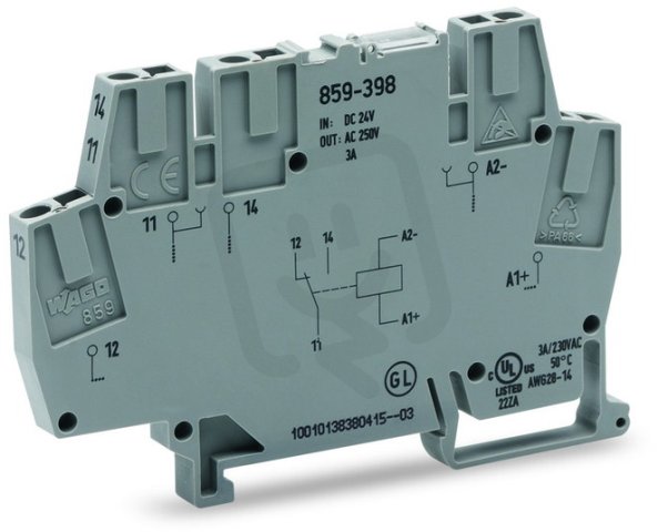 Reléový modul vstupní jmenovité napětí DC 110 V 1 přepínací kontakt WAGO 859-399