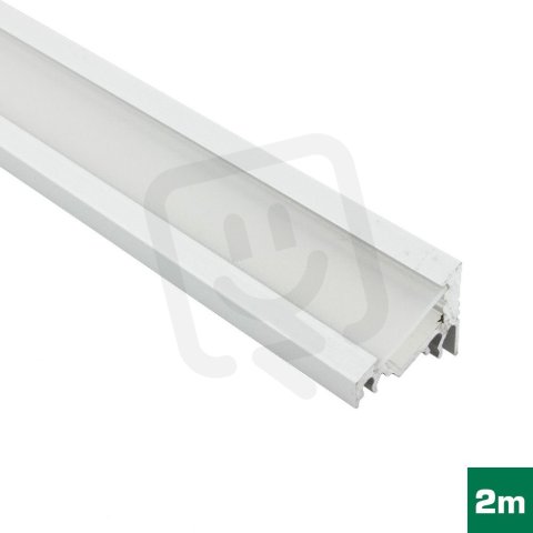 AL profil FKU60 BC/UX pro LED, s plexi, 2m, elox FK TECHNICS 4731063-S