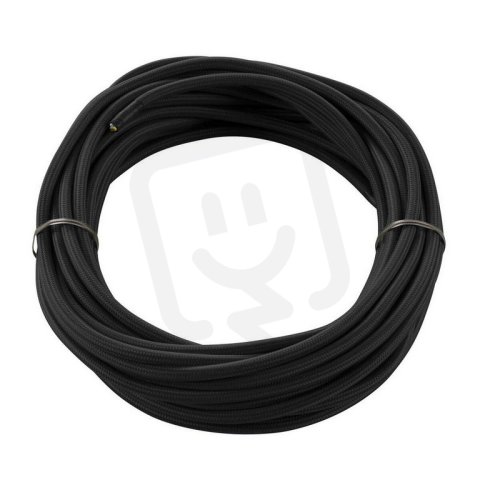 Textilní kabel 3pólový 10m, černý    SLV 961270