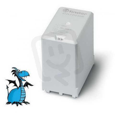 Finder 67.23.9.012.4300 Relé výk., PS, 3Z/50A, 12V DC, >3mm