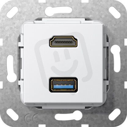 HDMI, USB 3.0 A vložka čistě bílá GIRA 567903