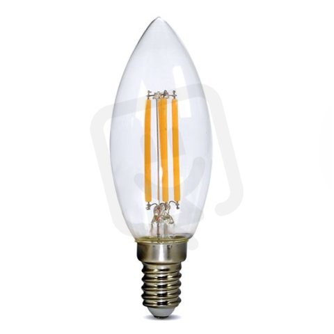 LED žárovka retro, svíčka 4W, E14, 3000K, 360°, 440lm SOLIGHT WZ401A-1