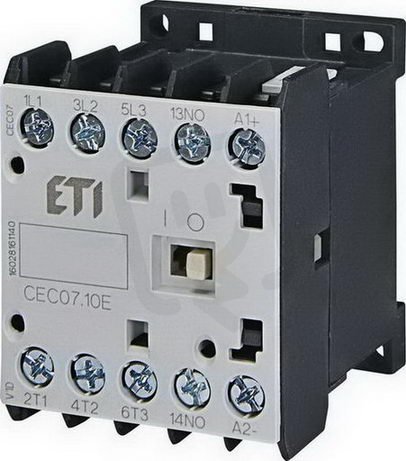 Miniaturní stykač ETI CEC07.10-230V-50/60Hz 3p 4xNO 18A(AC1)/7A(AC3 400V)