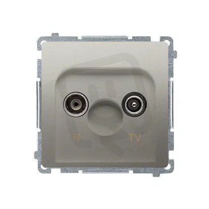Zásuvka R-TV koncová (10dB)pro průběžnýé zásuvky, Satén BMZAK10/1.01/29