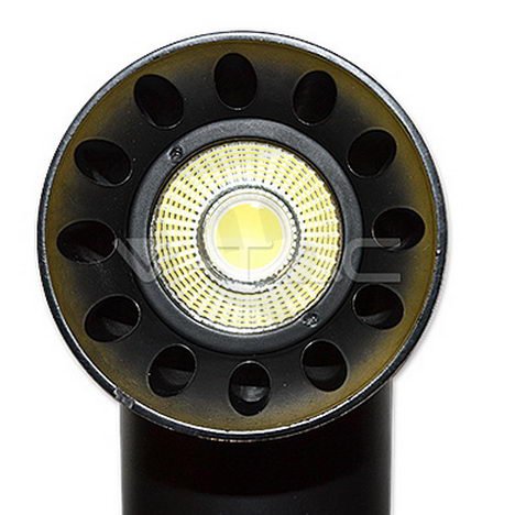 23W LED track Light Black Body Round Whi