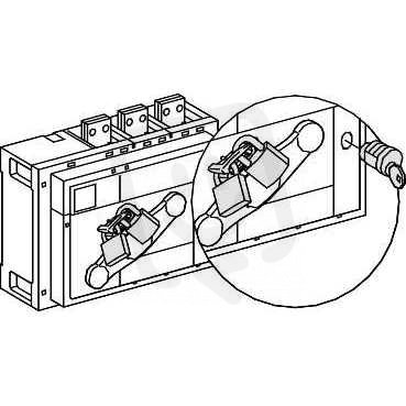 Schneider 31291 Uzamykací zařízení pro INS/INV800 až 2500 (zámek není součástí)