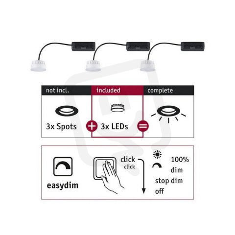 Žárovky Choose LED-Modul Coin EasyDim 3x6,5W 2.700 PAULMANN 92477