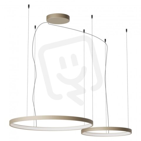 Závěsné svítidlo ORION SU LED D500-750 98W CCT 27/3/4K SILVER COFFEE (RD)DALI