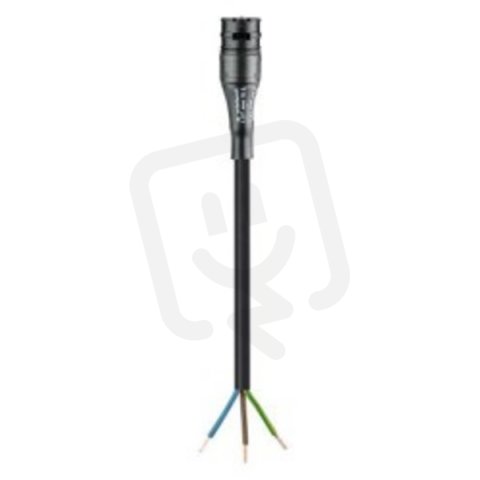 kabel s jedním konektorem gesis RST, 3-pól, 3*1,5mm2, zásuvka, délka 0,5m, černý