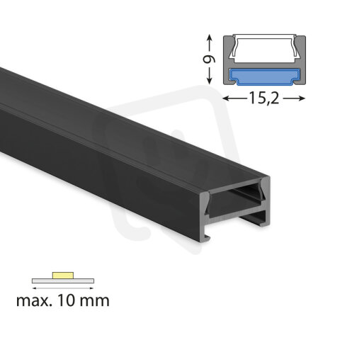 Černý difuzor pro PDA 2m MCLED ML-761.548.07.2