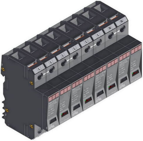 Přepěťová ochrana POm I 4 LCF 100kA 280V/25kA, modulární, monoblok, B+C+D