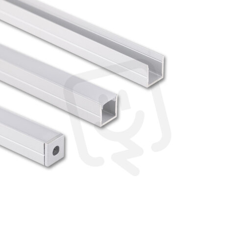 Přisazený hliníkový profil PW 11x11mm, mléčný difuz 1m MCLED ML-761.014.74.1